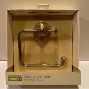 NWT TARGET BRONZE TOILET PAPER HOLDER.